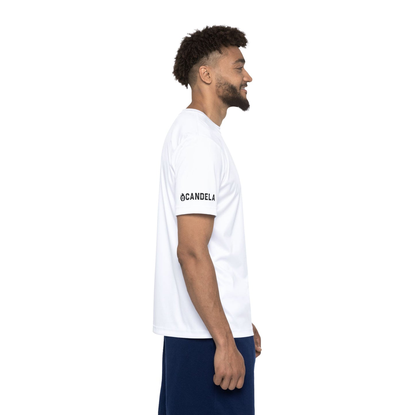 Candela White Bi-Color Logo Men's Sports Jersey