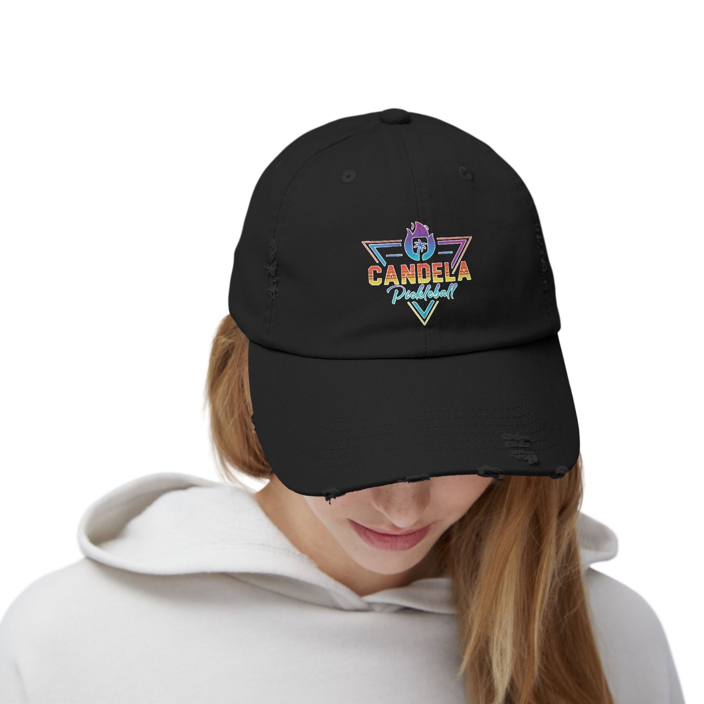 Candela Logo Unisex Distressed Cap