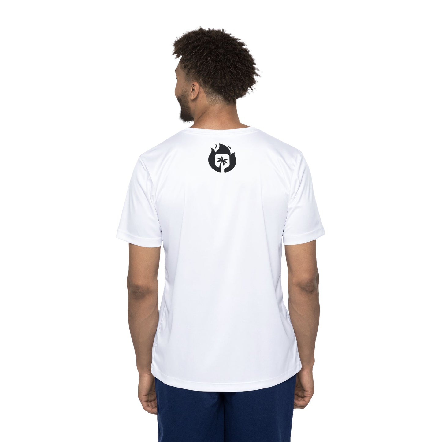 Candela Flame on Back White Men's Sports Jersey