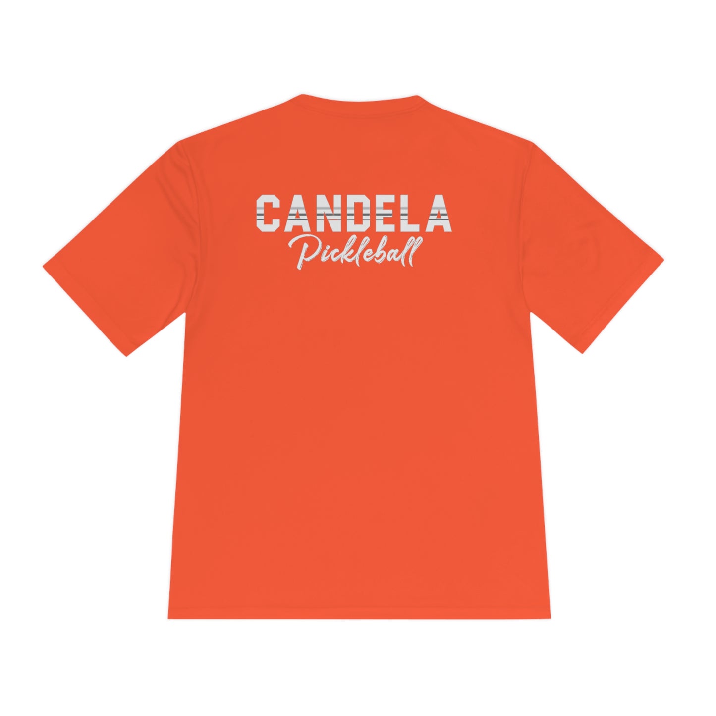 Candela Pickleball White Flame Unisex Moisture Wicking Tee