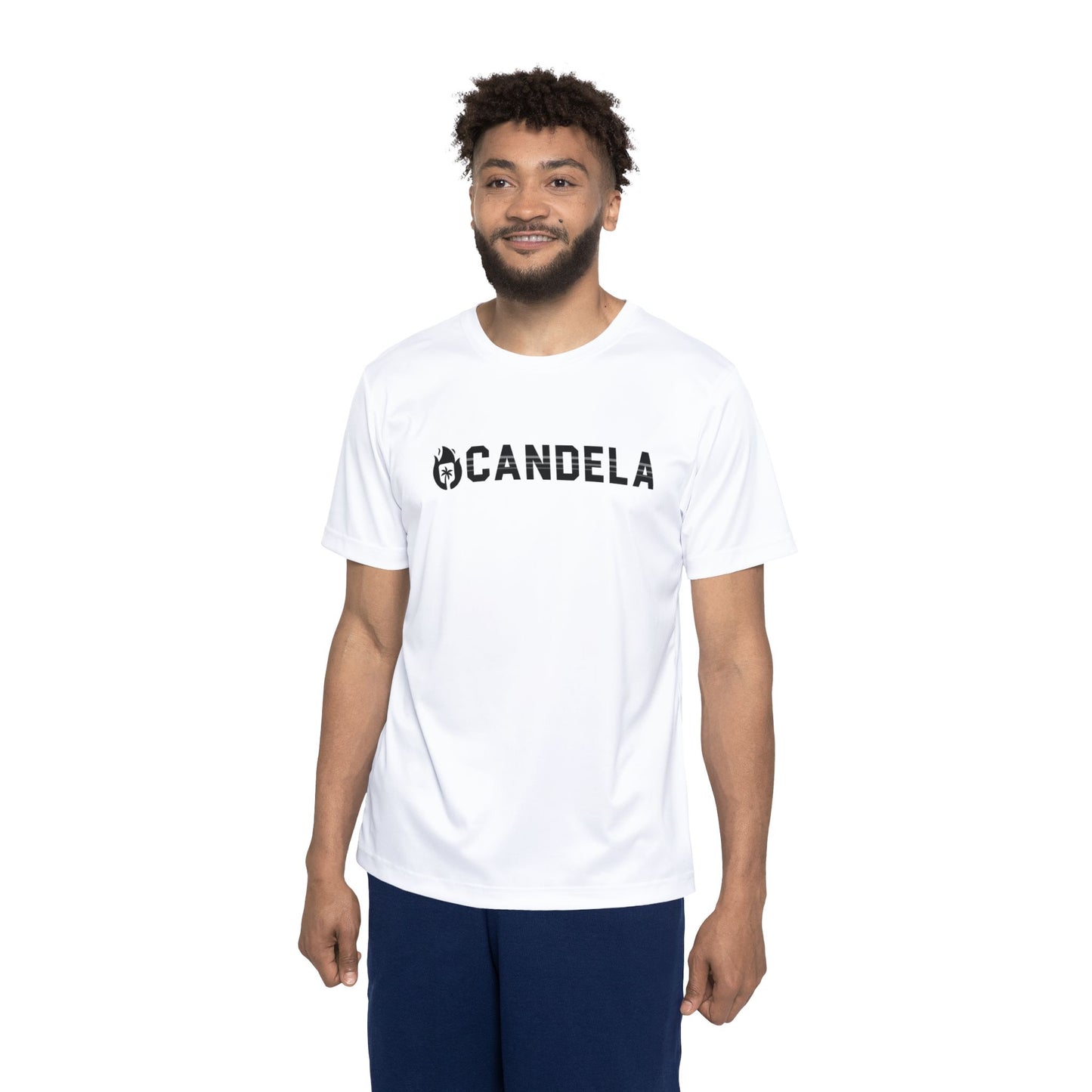 Candela Flame on Back White Men's Sports Jersey