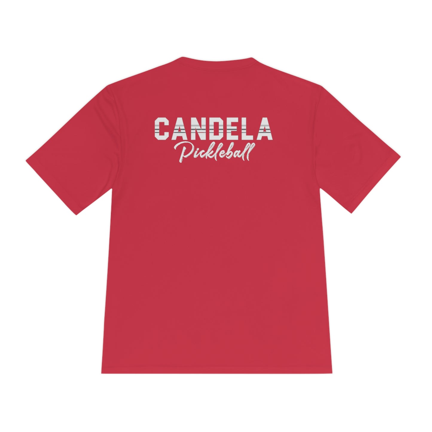 Candela Pickleball White Flame Unisex Moisture Wicking Tee