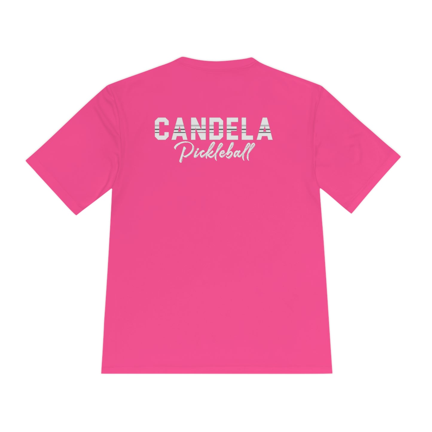 Candela Pickleball White Flame Unisex Moisture Wicking Tee