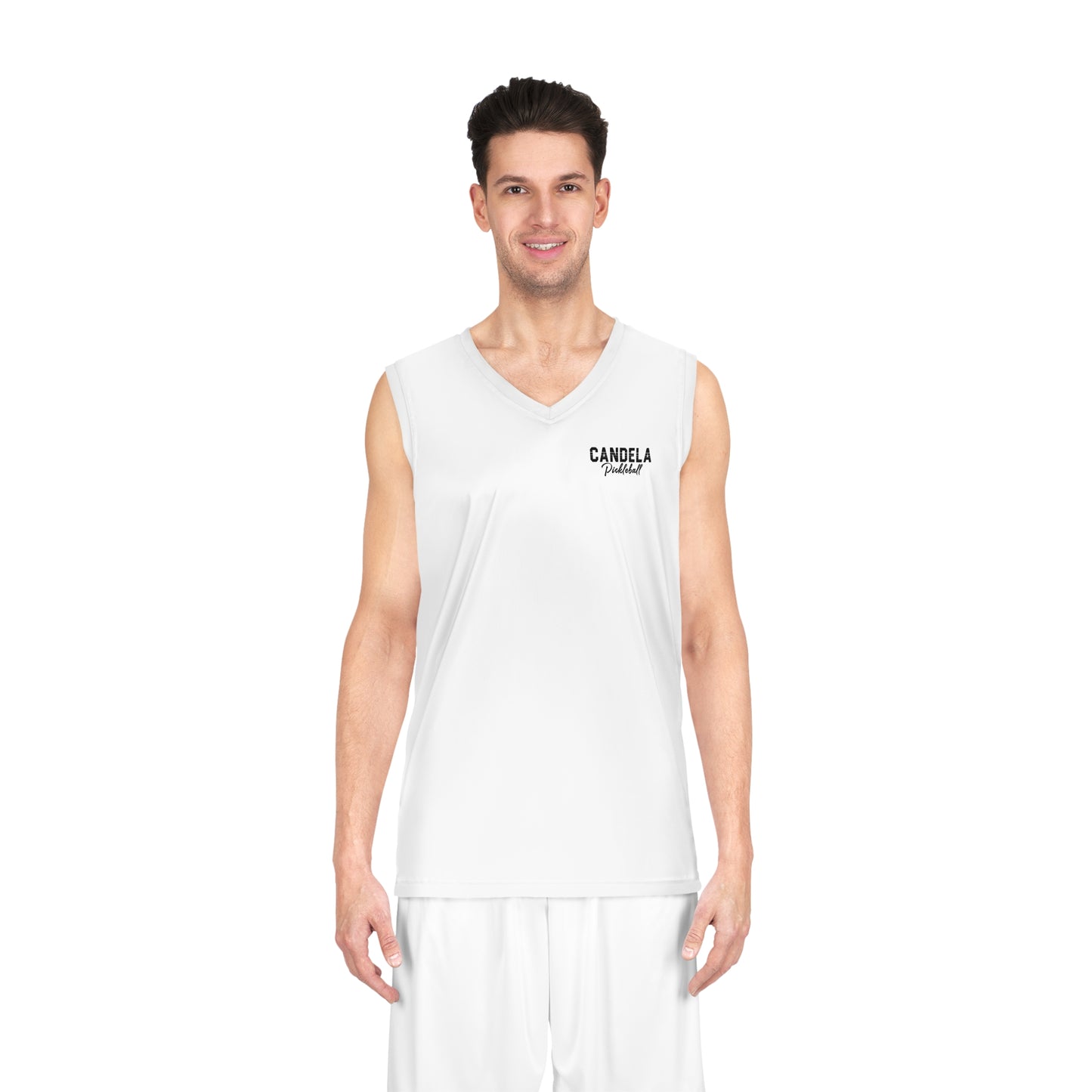 Candela Pickleball White Sleeveless Jersey